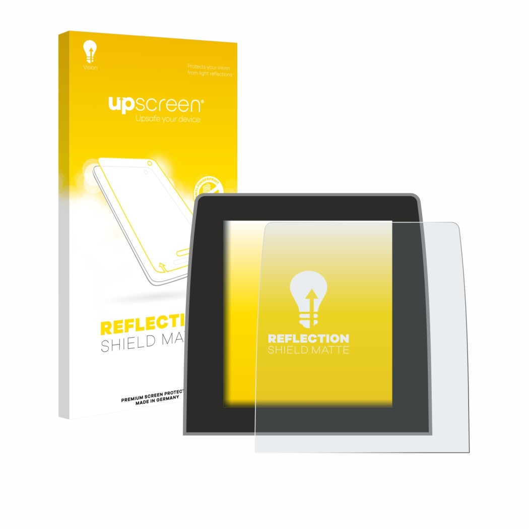 Vorderseite einer Produktverpackung mit dem Markenlogo upscreen. Daneben ist das Gerät Renault Captur 2 2020 Easy Link 9.3