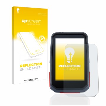 Face avant d’un emballage produit avec le logo de la marque upscreen. À côté, l’appareil Sigma ROX 4.0 est représenté avec la 