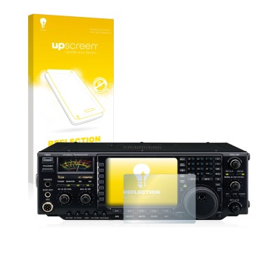 Vorderseite einer Produktverpackung mit dem Markenlogo upscreen. Daneben ist das Gerät Icom IC-756 Pro III mit dem zugehörigen