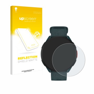 Front side of a product packaging with the brand logo upscreen. Next to it is the device Polar Pacer shown with the correspond