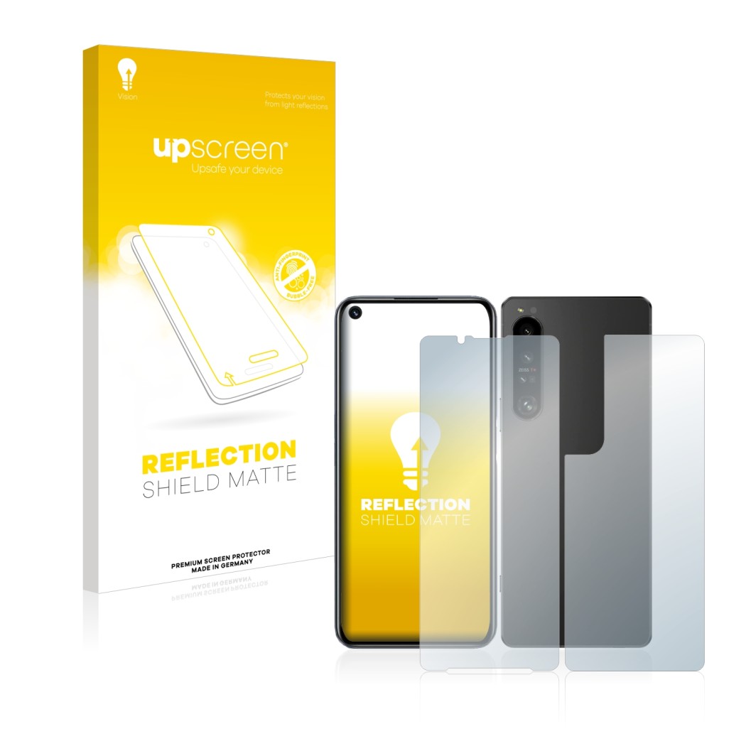 upscreen Reflection Shield Matte Premium Displayschutzfolie für Sony Xperia  1 IV (Display+Rückseite)