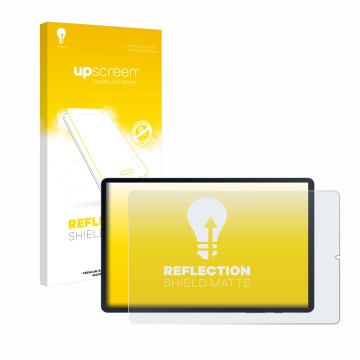 Vorderseite einer Produktverpackung mit dem Markenlogo upscreen. Daneben ist das Gerät Samsung Galaxy Tab S6 Lite WiFi 2022 mi