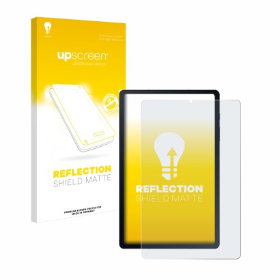 Parte frontale di una confezione del prodotto con il logo del marchio upscreen. Accanto è raffigurato il dispositivo Samsung G