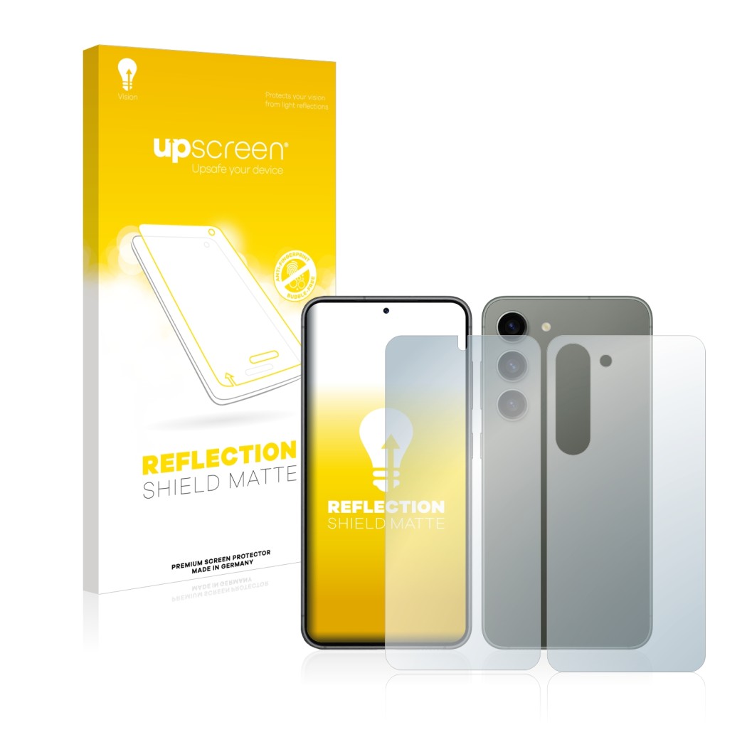 upscreen Reflection Shield Matte Premium Protection d'écran mat pour  Samsung Galaxy S23 (Avant+Arrière)