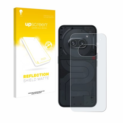 Front side of a product packaging with the brand logo upscreen. Next to it is the device Nothing Phone (2a) (Back) shown with 