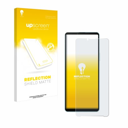 Front side of a product packaging with the brand logo upscreen. Next to it is the device Sony Xperia 10 VI shown with the corr