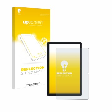 Vorderseite einer Produktverpackung mit dem Markenlogo upscreen. Daneben ist das Gerät Blackview Tab 80 mit dem zugehörigen Di