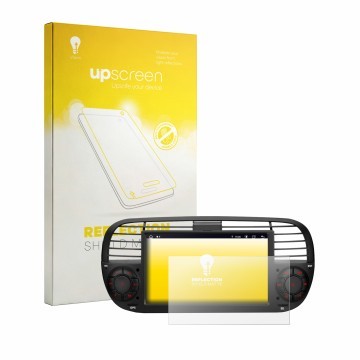 Face avant d’un emballage produit avec le logo de la marque upscreen. À côté, l’appareil Xtrons IA7250FLBS est représenté avec
