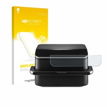 Face avant d’un emballage produit avec le logo de la marque upscreen. À côté, l’appareil Cosori CAF-TF101S est représenté avec