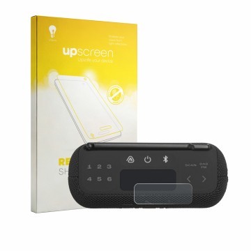 Parte frontale di una confezione del prodotto con il logo del marchio upscreen. Accanto è raffigurato il dispositivo JBL Tuner