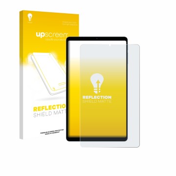 Parte frontale di una confezione del prodotto con il logo del marchio upscreen. Accanto è raffigurato il dispositivo Teclast T