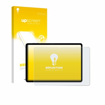 Face avant d’un emballage produit avec le logo de la marque upscreen. À côté, l’appareil Blackview MEGA 12 est représenté avec