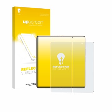 Parte frontale di una confezione del prodotto con il logo del marchio upscreen. Accanto è raffigurato il dispositivo Honor Mag