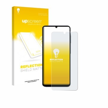 Front side of a product packaging with the brand logo upscreen. Next to it is the device Samsung Galaxy M07 shown with the cor