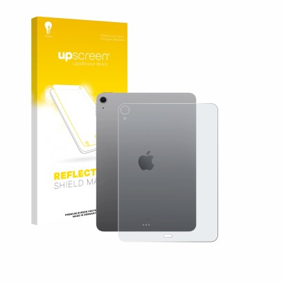 Front side of a product packaging with the brand logo upscreen. Next to it is the device Apple iPad Air 11" M4 2026 (Back) sho