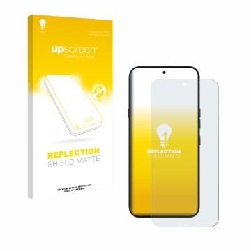 Vorderseite einer Produktverpackung mit dem Markenlogo upscreen. Daneben ist das Gerät Nothing Phone (4a) Pro mit dem zugehöri