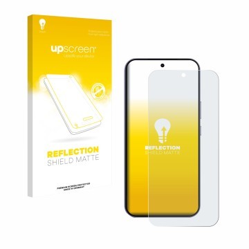 Vorderseite einer Produktverpackung mit dem Markenlogo upscreen. Daneben ist das Gerät realme 16 Pro mit dem zugehörigen Displ