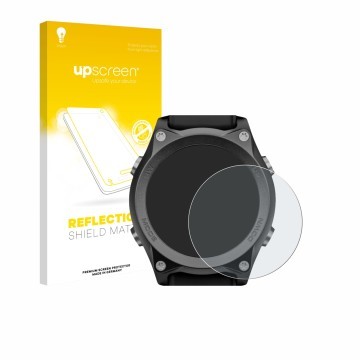 Face avant d’un emballage produit avec le logo de la marque upscreen. À côté, l’appareil Mares Sirius est représenté avec la p