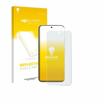 Parte frontal de un envase de producto con el logotipo de la marca upscreen. Al lado se muestra el dispositivo Vivo iQOO Z11 c