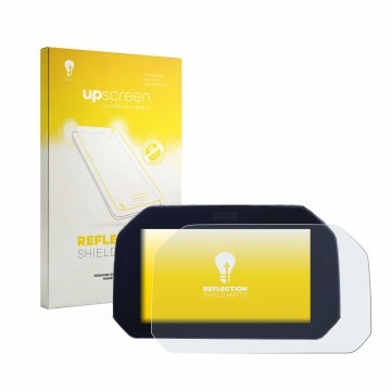 Vorderseite einer Produktverpackung mit dem Markenlogo upscreen. Daneben ist das Gerät BMW S 1000 XR K69 2024 TFT 6.5