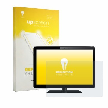 Parte frontale di una confezione del prodotto con il logo del marchio upscreen. Accanto è raffigurato il dispositivo con la re