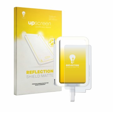 Face avant d’un emballage produit avec le logo de la marque upscreen. À côté, l’appareil Insta360 Snap est représenté avec la 