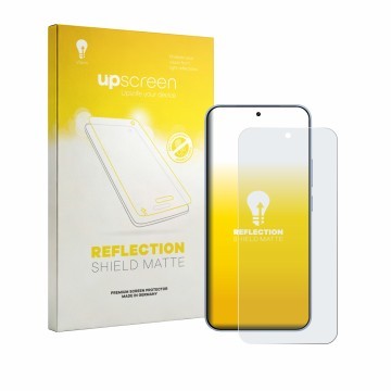 Parte frontale di una confezione del prodotto con il logo del marchio upscreen. Accanto è raffigurato il dispositivo Vivo T5 P