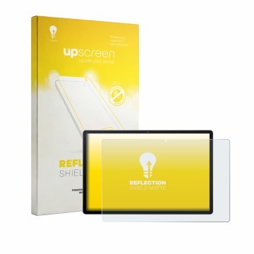 Vorderseite einer Produktverpackung mit dem Markenlogo upscreen. Daneben ist das Gerät Acer Iconia A14 mit dem zugehörigen Dis