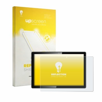 Vorderseite einer Produktverpackung mit dem Markenlogo upscreen. Daneben ist das Gerät Denver TIO-10525 mit dem zugehörigen Di
