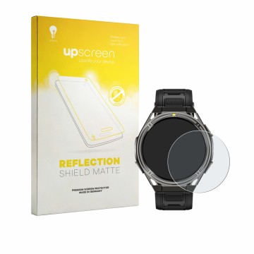 Face avant d’un emballage produit avec le logo de la marque upscreen. À côté, l’appareil Cubot GT5 est représenté avec la prot