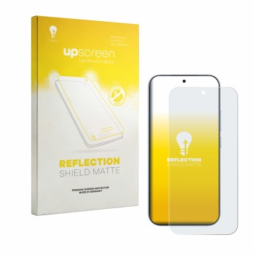 Vorderseite einer Produktverpackung mit dem Markenlogo upscreen. Daneben ist das Gerät Xiaomi 17T mit dem zugehörigen Displays