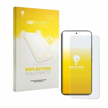 Vorderseite einer Produktverpackung mit dem Markenlogo upscreen. Daneben ist das Gerät Xiaomi 17T Pro mit dem zugehörigen Disp