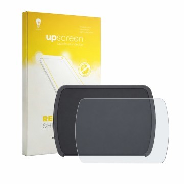 Face avant d’un emballage produit avec le logo de la marque upscreen. À côté, l’appareil Motocaddy M1 DHC 2026 est représenté 
