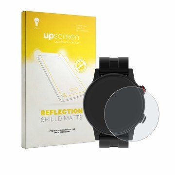 Face avant d’un emballage produit avec le logo de la marque upscreen. À côté, l’appareil James R9 est représenté avec la prote