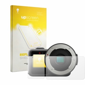 Front side of a product packaging with the brand logo upscreen. Next to it is the device GoPro Mission 1 Pro ILS shown with th