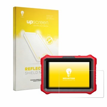 Parte frontal de un envase de producto con el logotipo de la marca upscreen. Al lado se muestra el dispositivo KINGBOLEN K8 El