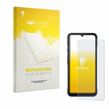 Vorderseite einer Produktverpackung mit dem Markenlogo upscreen. Daneben ist das Gerät iMin Swift 1 Pro mit dem zugehörigen Di