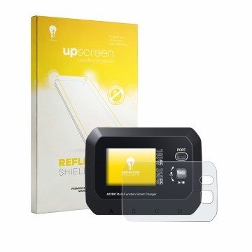Vorderseite einer Produktverpackung mit dem Markenlogo upscreen. Daneben ist das Gerät SkyRc Q100 Neo mit dem zugehörigen Disp