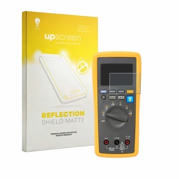 Face avant d’un emballage produit avec le logo de la marque upscreen. À côté, l’appareil Fluke 3000 FC est représenté avec la 