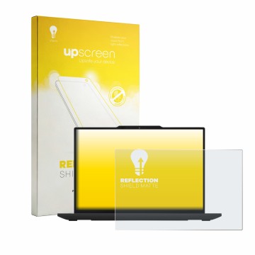 Face avant d’un emballage produit avec le logo de la marque upscreen. À côté, l’appareil Lenovo ThinkPad X13 Gen 7 est représe