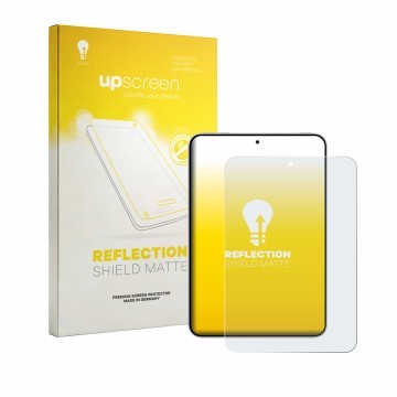 Face avant d’un emballage produit avec le logo de la marque upscreen. À côté, l’appareil Oppo Pad Mini est représenté avec la 