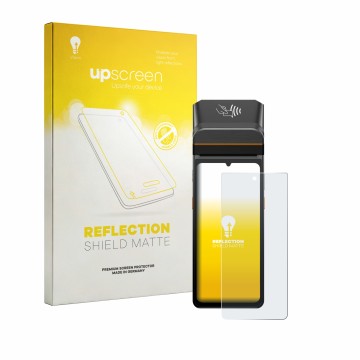 Parte frontal de un envase de producto con el logotipo de la marca upscreen. Al lado se muestra el dispositivo Brainsport myPA