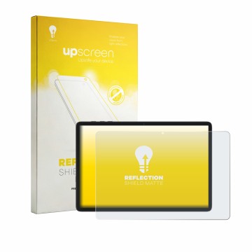 Parte frontal de un envase de producto con el logotipo de la marca upscreen. Al lado se muestra el dispositivo VekfulPC T20 10