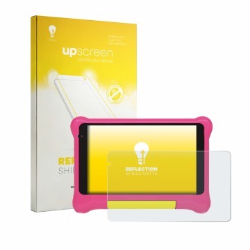 Vorderseite einer Produktverpackung mit dem Markenlogo upscreen. Daneben ist das Gerät Laptok LPK707PK 7