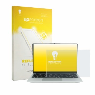 Vorderseite einer Produktverpackung mit dem Markenlogo upscreen. Daneben ist das Gerät Wortmann Terra Mobile 1610R mit dem zug