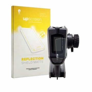 Face avant d’un emballage produit avec le logo de la marque upscreen. À côté, l’appareil Spektrum DX Rugged Plus est représent