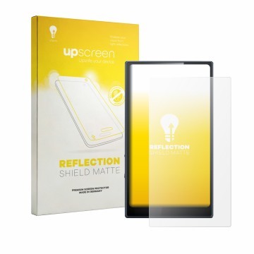 Vorderseite einer Produktverpackung mit dem Markenlogo upscreen. Daneben ist das Gerät FiiO M21 mit dem zugehörigen Displaysch