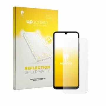 Vorderseite einer Produktverpackung mit dem Markenlogo upscreen. Daneben ist das Gerät Lagenio A12 Pro mit dem zugehörigen Dis