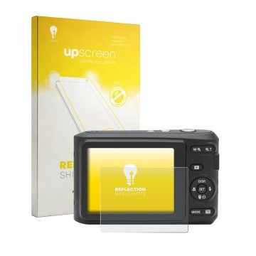 Front side of a product packaging with the brand logo upscreen. Next to it is the device Kodak Pixpro FZ45 shown with the corr