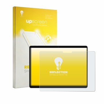Parte frontale di una confezione del prodotto con il logo del marchio upscreen. Accanto è raffigurato il dispositivo Microsoft